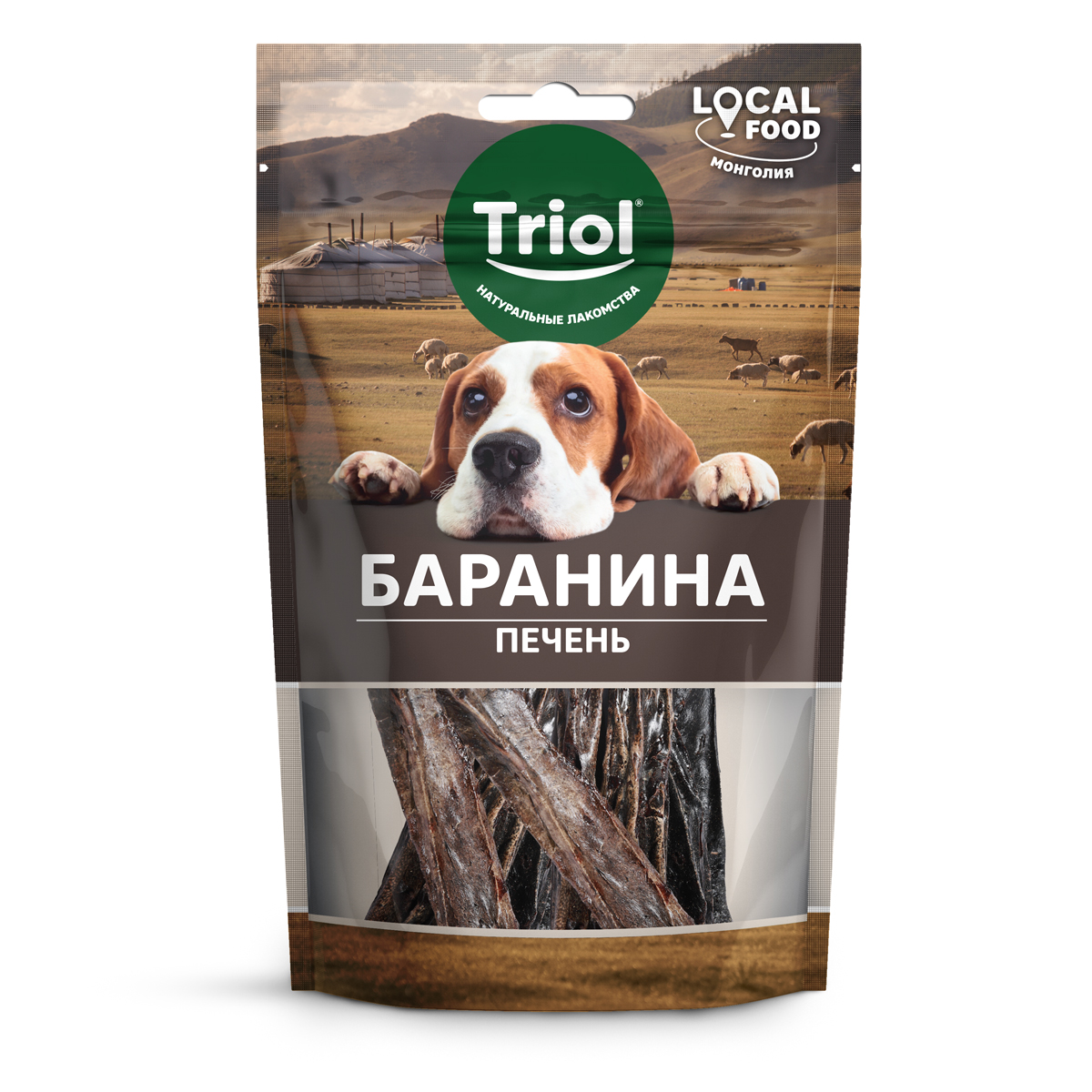 Triol LOCAL FOOD Лакомство для собак "Печень баранья", 50г