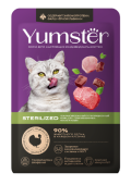 Yumster Sterilized пауч для кошек с индейкой и печенью в соусе, 85 г