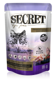 Secret Life Forse Влажный корм для стерилизованных кошек и кастрированных котов кролик в соусе, 85 г