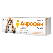 Apicenna Дирофен-паста 20 против гельминтов для котят и щенков, хорьков и декоративных грызунов, 1 мл на 3 кг, 10 мл