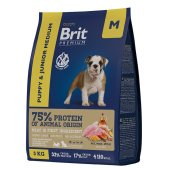 Brit Premium Puppy and Junior Medium с курицей для щенков средних пород