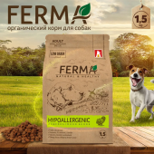 FERMA Hypoallergenic сухой корм для собак мелких и средних пород, монобелковый с индейкой, 1,5 кг