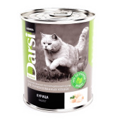 Darsi Консервы для стерилизованных кошек паштет, с курицей, 340 г
