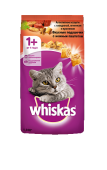 Whiskas Сухой корм для кошек Вкусные подушечки с нежным паштетом, с говядиной, ягненком, кроликом, 1,9 кг