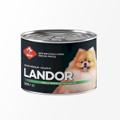 LANDOR консервы для собак мелких пород утка с зеленым горошком ( паштет ) 200 г