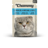 Chammy АКЦИЯ Влажный корм для кошек, с лососем и форелью в соусе, 85 г