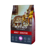Mr.Buffalo ADULT SENSITIVE Сухой корм для кошек с индейкой