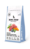 BOWL WOW Корм сухой для щенков крупных пород: ягненок, индейка, рис, черника 150 г