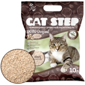 Cat Step Наполнитель комкующийся растительный Wood Original, 10 л