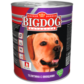 BIG DOG Консервы для собак телятина с овощами, 850 г