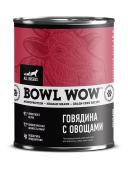 BOWL WOW Влажный корм для собак Говядина с овощами, 850 г