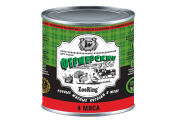 ZOORING Консервы для собак, Сочные кусочки мяса в желе 4 мяса, 850 г