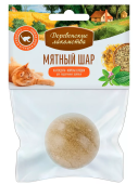 Деревенские лакомства Игрушка для кошек "Мятный шар" Календула + корень солодки, 22 г