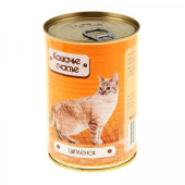Кошачье счастье Консервы для кошек (цыпленок) 410 г