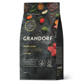 GRANDORF FRESH Cat Lamb KITTEN Беззерновой корм для котят от 3 недель, беременных и кормящих кошек. Свежее мясо ягненка с бататом