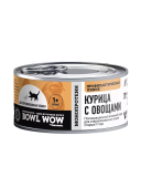 BOWL WOW Влажный корм Монопротеин для стерилизованных кошек паштет с Курицей, 100 г