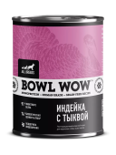 BOWL WOW Влажный корм для собак Индейка с тыквой, 850 г