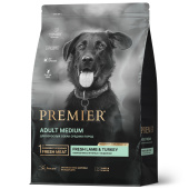 PREMIER Dog Lamb&Turkey ADULT Medium (Свежее мясо ягненка с индейкой для собак средних пород), 
