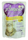 Амурр Влажный корм для кошек в желе с курицей, 100 г