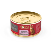 Molina Натуральное Мясо консервы (Цыпленок с креветками в соусе) 80 г