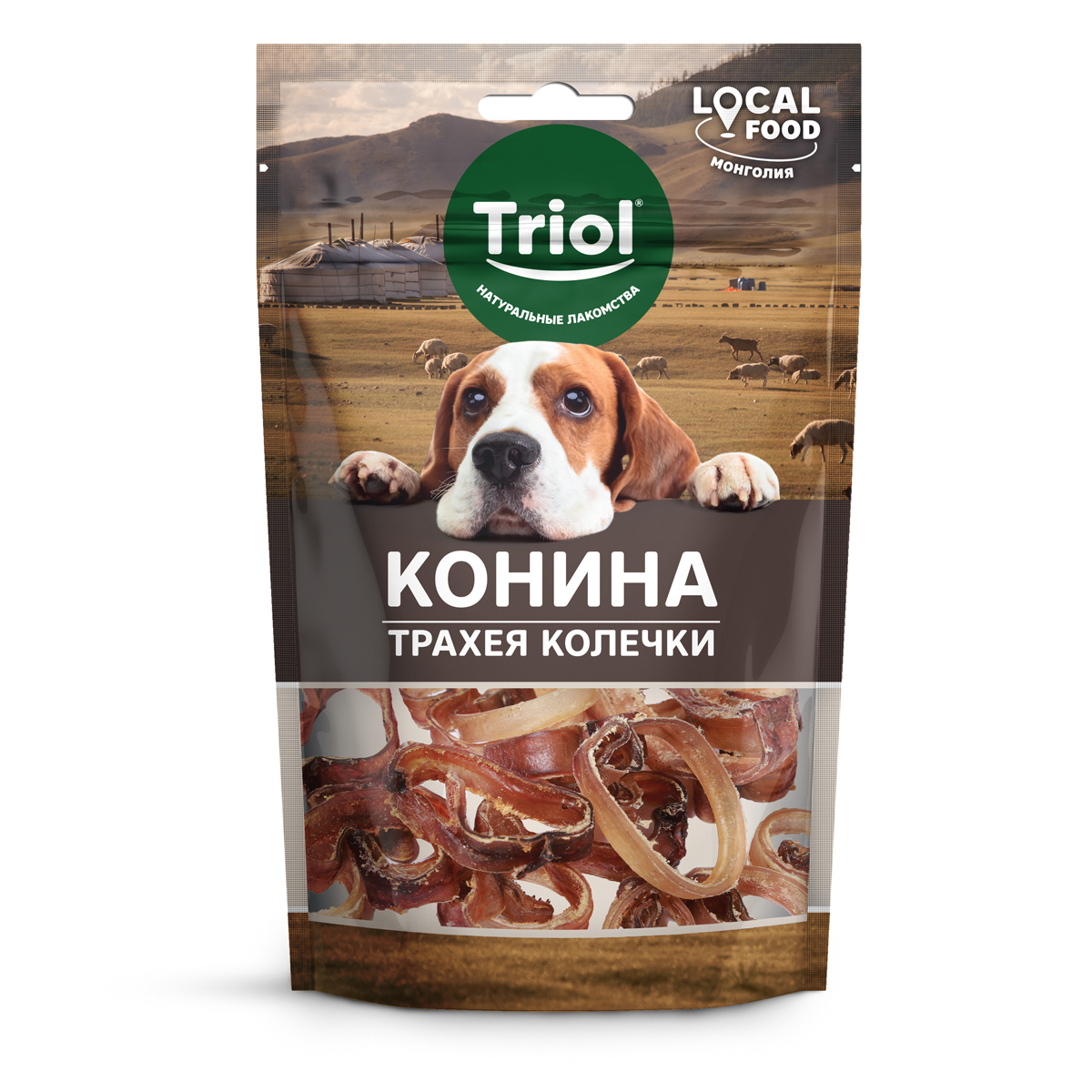 Triol LOCAL FOOD Лакомство для собак "Трахея конская в колечках", 30г