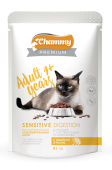 Chammy Premium Влажный корм для кошек, с чувствительным пищеварением, индейка с рисом, 85 г