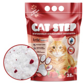 Cat Step Наполнитель впитывающий силикагелевый Arctic Strawberry, 3,8 л