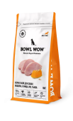 BOWL WOW Корм сухой для собак крупных пород с индейкой, курицей, рисом и добавлением тыквы, 10 кг