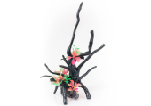 BARBUS Коряга с растениями 18*12*23 см DECOR 214