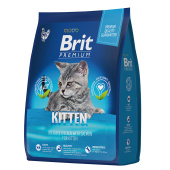Brit Premium Cat Kitten. Сухой корм премиум класса с курицей и лососем для котят