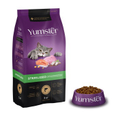 Yumster Сухой корм с лососем и индейкой для стерилизованных кошек