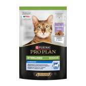 Pro Plan Sterilised LONGEVIS Влажный корм для стерилизованных кошек старше 7 лет, паштет с индейкой 75 г