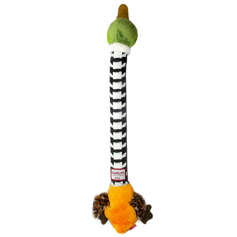 GiGwi Игрушка для собак Утка с хрустящей шеей и пищалками 54см, серия CRUNCHY NECK