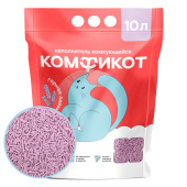 КОМФИКОТ  Наполнитель тофу комкующийся горная лаванда, 10 л