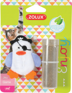 Zolux Игрушка для кошек с кошачьей мятой в комплекте "Пингвин-пират"